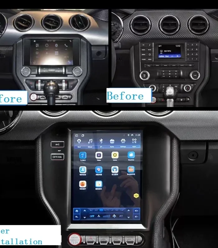 Android For Ford Mustang 2015 2016 2017 2018 2019 2020 Car Radio Automotive Multimedia Carplay Auto Bluetooth GPS Navigation